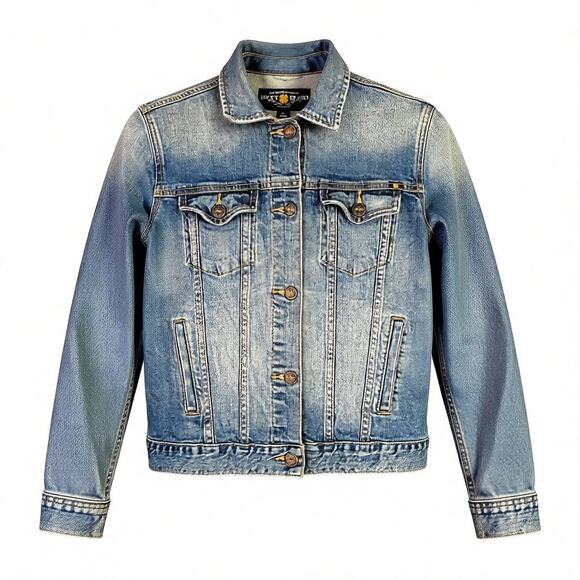 Women's Lucky Brand Tomboy Trucker Light Blue Denim Jean Jacket - Size S - Picture 1 of 8